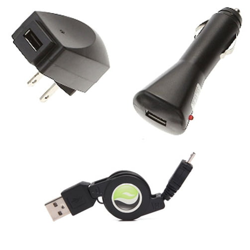 Retractable Car Charger Black Compatible with LG Tribute Royal 